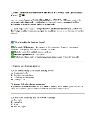 Ace the Certified Ethical Hacker (CEH) Exam