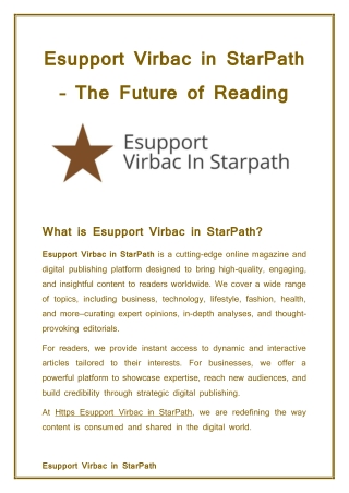 Https Esupport Virbac in StarPath – The Future of Reading