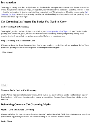 Cat Grooming Myths Debunked: What Every Las Vegas Owner Should Know