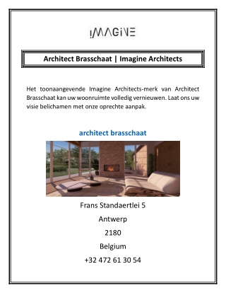 Architect Brasschaat | Imagine Architects
