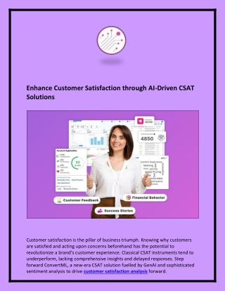 Enhance Customer Satisfaction through AI-Driven CSAT Solutions