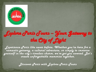 Best Paris Tours – Discover the City with Expert Guides