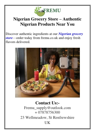 Nigerian Grocery Store – Authentic Nigerian Products Near You