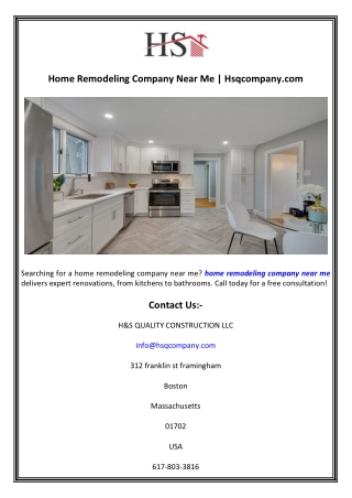 Home Remodeling Company Near Me  Hsqcompany.com