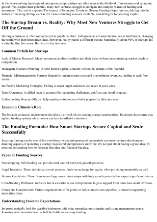 The Impact of Economic Trends on Startup Funding Opportunities