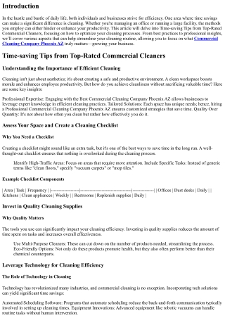 Time-saving Tips from Top-Rated Commercial Cleaners
