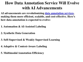 How Data Annotation Service Will Evolve with AI Advancements