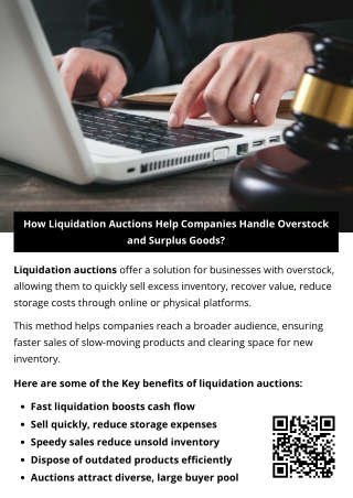 How Liquidation Auctions Help Companies Handle Overstock and Surplus Goods?