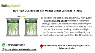 Buy High Quality Star 444 Moong Seeds Varieties in India