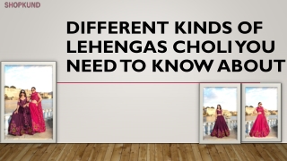 Different Kinds of Lehengas Choli You Need to