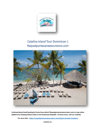 Catalina Island Tour Dominican | Raquelpuntacanaexcursions.com