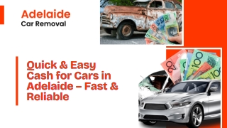 Quick & Easy Cash for Cars in Adelaide – Fast & Reliable
