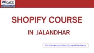 Best Shopify Course in Jalandhar