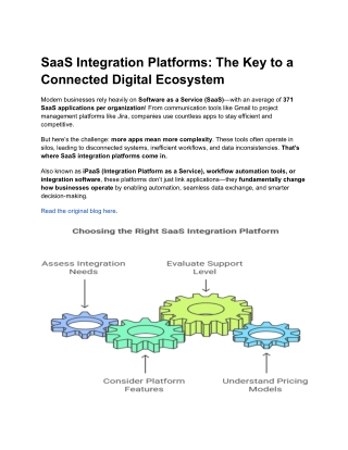 SaaS Integration Platforms_ The Key to a Connected Digital Ecosystem