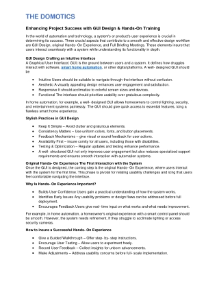 Enhancing Project Success with GUI Design