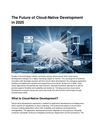 The Future of Cloud-Native Development in 2025