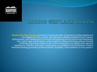 Harbor WestLake Roofing