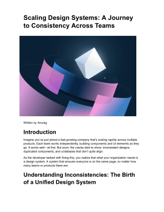 Scaling Design Systems_ A Journey to Consistency Across Teams