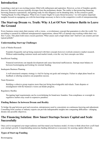 Preparing for Due Diligence: What Every Founder Ought To Know About Investors