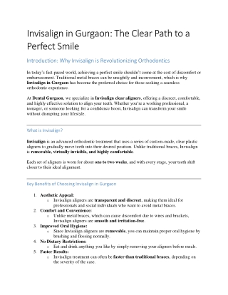 Invisalign in Dental Gurgaon