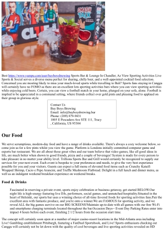 Best Sports Bar & Lounge In Chandler, Az View Sporting Activities Live