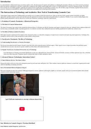 The Intersection of Technology and Aesthetics: How Tech is Transforming Cosmetic