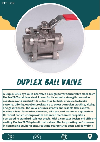 Duplex ball valve