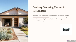 Building Dream Homes in Wellington: Where Style Meets Functionality