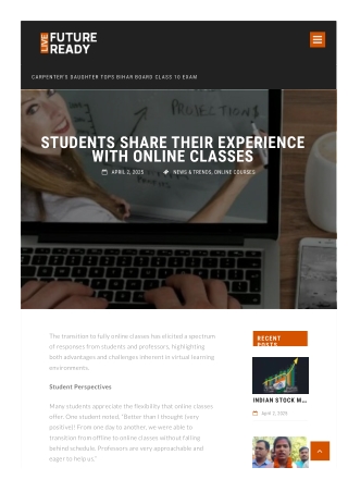 Students share their experience with online classes