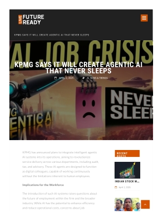 KPMG says it will create Agentic AI that never sleeps