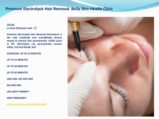 Electrolysis Hair Removal in Melbourne