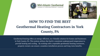 Top Tips for Choosing a Geothermal Heating Contractor in York County, PA