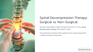 Spinal Decompression Therapy Surgical vs. Non-Surgical