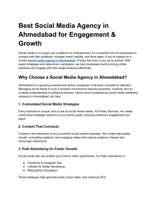 Best Social Media Agency in Ahmedabad for Engagement & Growth