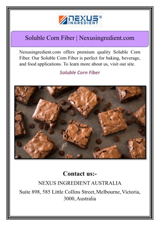 Soluble Corn Fiber | Nexusingredient.com
