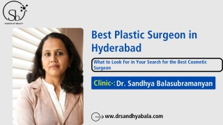 Best Plastic Surgeon in Hyderabad - Expert Care & Stunning Results
