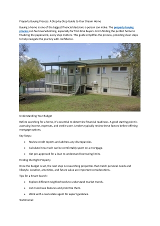 Property Buying Process
