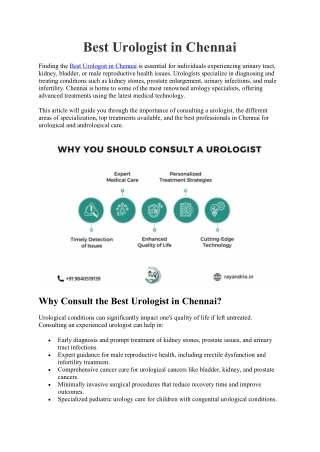 Best Urologist in Chennai PDF