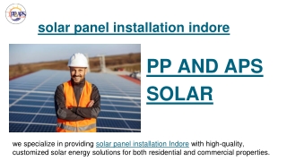 solar panel installation indore