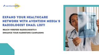 Expand Your Reach with a Verified Radiologist Email List!