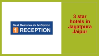 3 star hotels in Jagatpura Jaipur