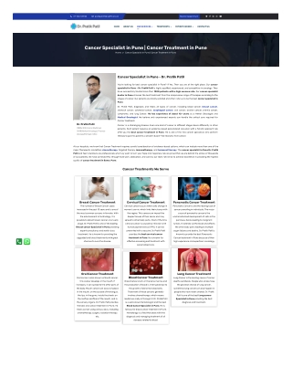 Best Cancer Specialist in Pune - Expert Cancer Care & Treatment