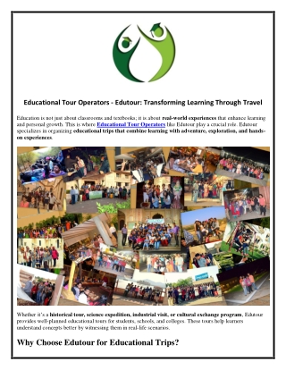 Educational Tour Operators