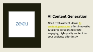 AI Content Generation