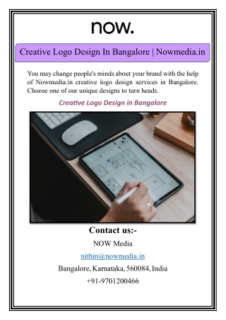 Creative Logo Design In Bangalore | Nowmedia.in
