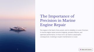 the importance of precision in marine engine repair