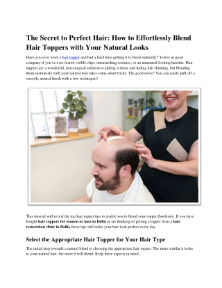 Hair Topper Hacks- How to Blend Your Topper with Natural Hair for a Seamless Look