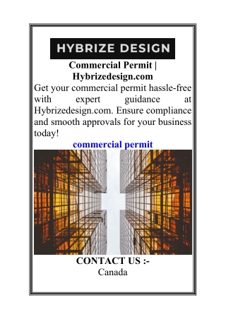 Commercial Permit  Hybrizedesign.com