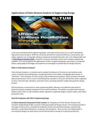 Applications of Finite Element Analysis in Engineering Design