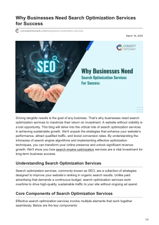 Why Businesses Need Search Optimization Services for Success